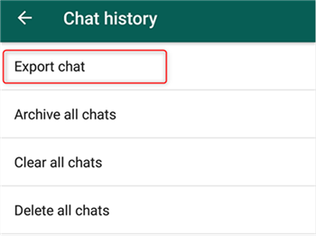 exportar historial de chat de WhatsApp
