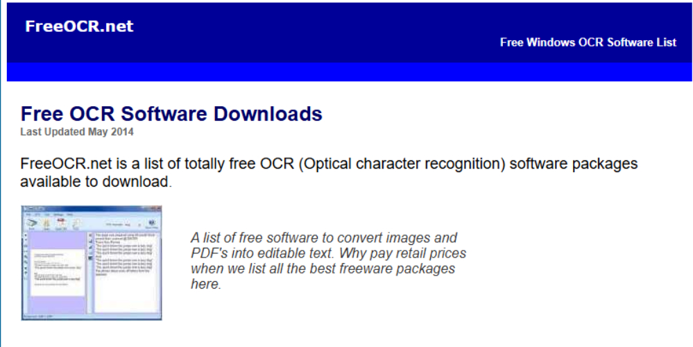 free windows ocr software