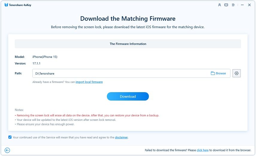 descargar firmware tenorshare 4ukey