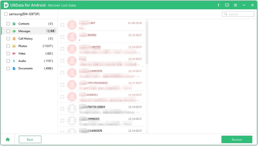 preview lost data from android phone