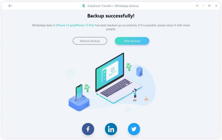  ackup dati whatsapp icarefone per trasferimento whatsapp 