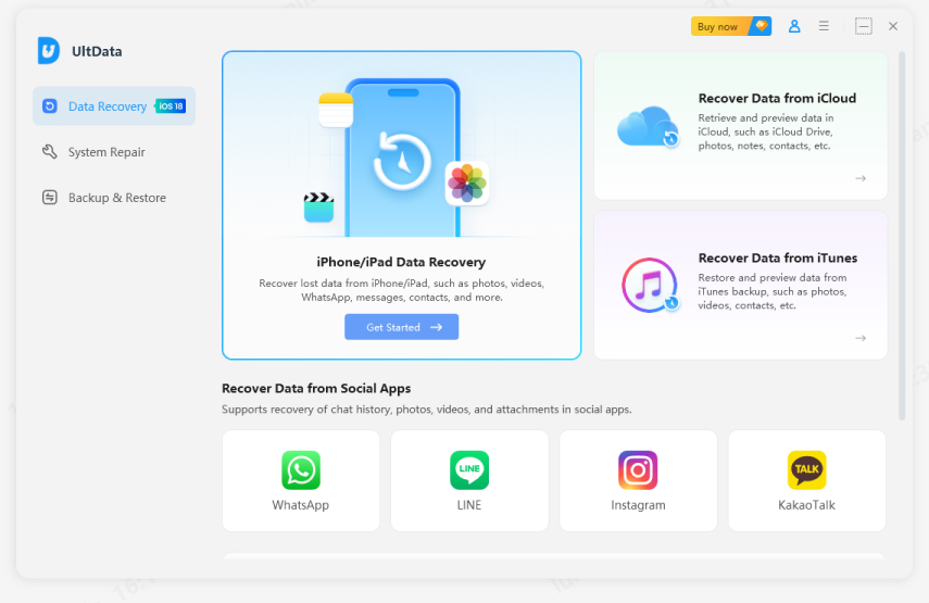 iPhone/iPad Datenrettung auswählen