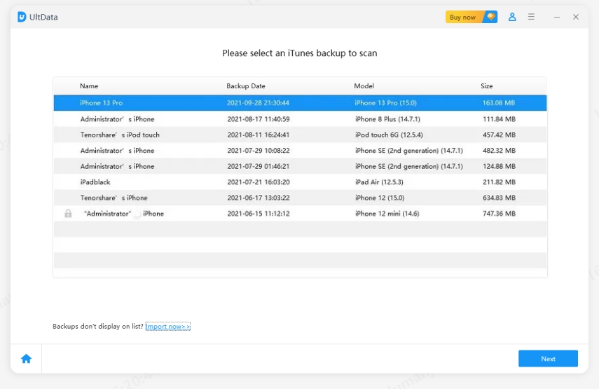 iTunes backups