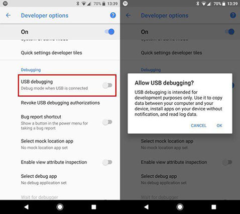 usb debugging s8