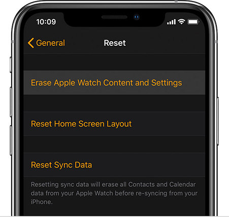reset Apple Watch