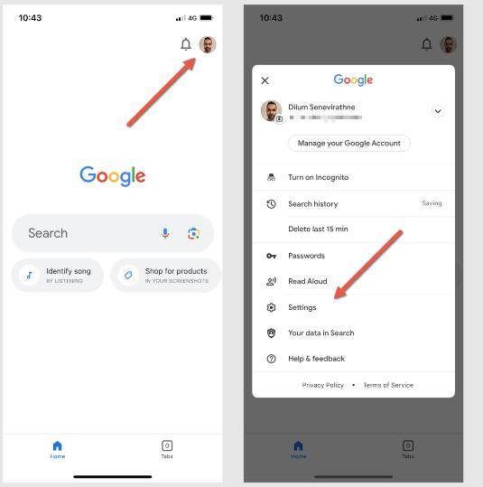 google settings