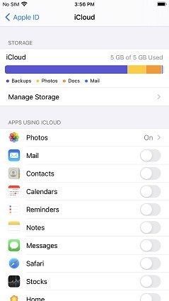 turn off icloud