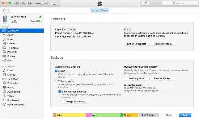 restore iphone