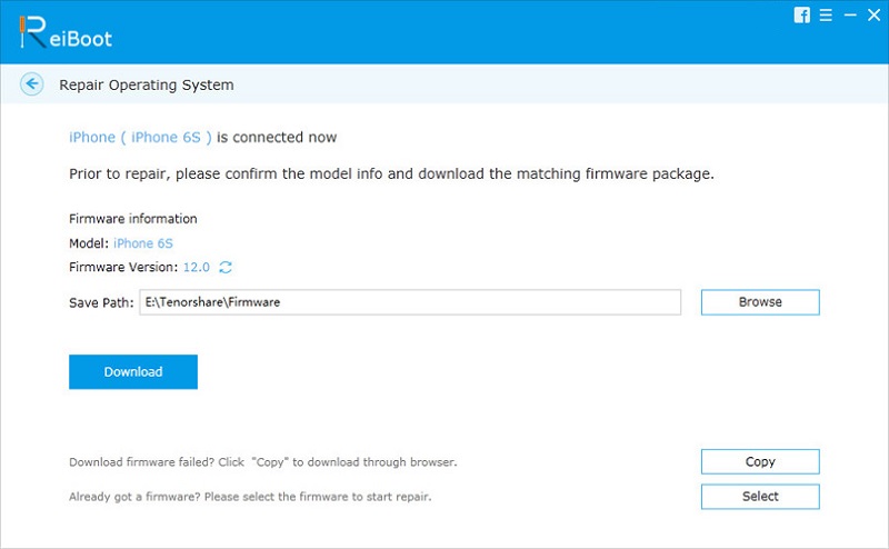 download the firmware  package online