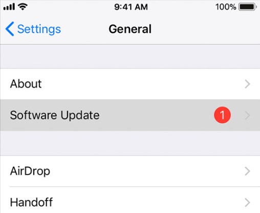iPhone update to fix iphone unable to complete data transfer