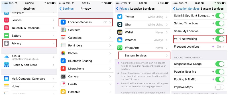 turn off wi fi networking services