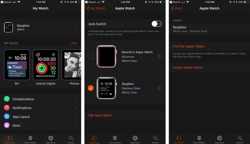 unpair apple Watch