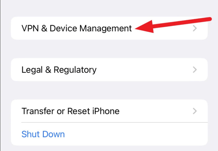 gestión de VPN y dispositivo