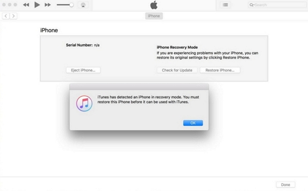 cómo restablecer de fábrica iPhone 16/15 sin código de acceso en iTunes