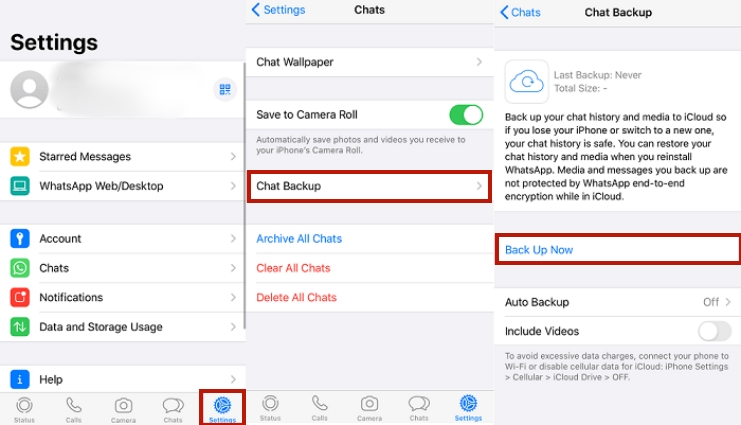 backup whatsapp chat history
