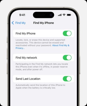 disable find my iphone