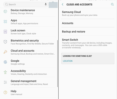 samsung cloud und konten