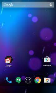 homescreen appears
