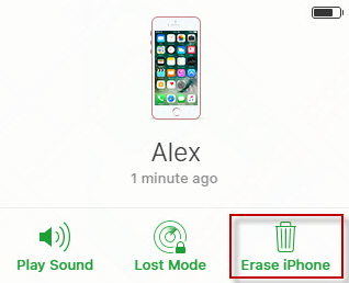 erase iphone using icloud