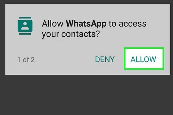 allow whatsapp access contacts