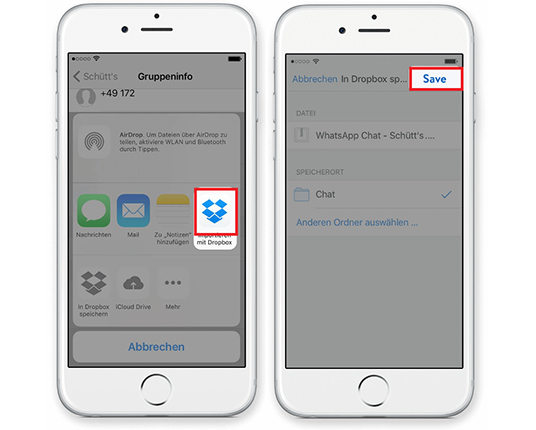 export chat whatsapp iphone